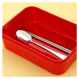 Elecart 700ML Leak-Proof Stainless Steel Kids Lunch Box | 2 Compartment BPA-Free Bento for School & Travel | Fun Lid & Clips (Random Design) image 4