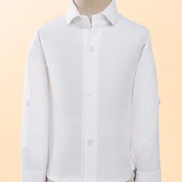 Rikidoos Full Sleeves Abstract Printed 3 Piece Suit Set With Bow - White & Pista Green image 4