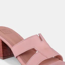 HEEL YOUR SOLE Women Open Toe Leather Block heel Sandals image 4