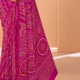 Reboot Fashions Bandhani Pure Chiffon Bandhani Saree image 2