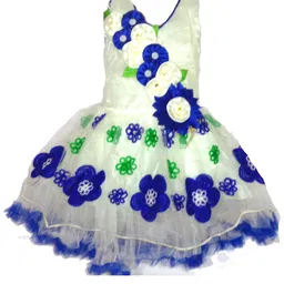 kids fashion hub Floral Print Georgette Fit & Flare Maxi Dress-image-5