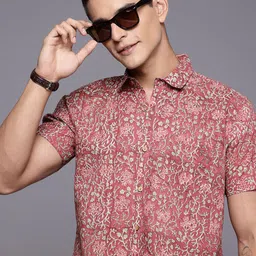 Patrah Pure Cotton Relaxed Fit Floral Printed Casual Shirt-picture-32