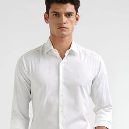 Arrow New York Men Slim Fit Solid Spread Collar Formal Shirt-picture-12