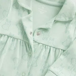 mothercare Girls Pack of 2 Printed Pure Cotton Sleepsuit image 5