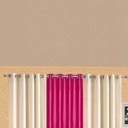 styletex 213 cm (7 ft) Polyester Semi Transparent Door Curtain (Pack Of 3) (Solid, Multicolor) image 2