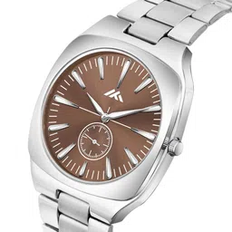 LUXURIT Men Patterned Dial & Stainless Steel Straps Analogue Chronograph Watch LXMT-814 image 5