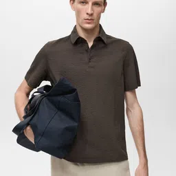 MANGO MAN Polo Collar Seersucker T-shirt-picture-36