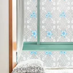 INDIAN ROYALS Blue & White Printed Self-Adhesive & Durable Window Sticker image 3