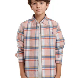 RARE ONES Boys Button-Down Collar Tartan Checked Cotton Casual Shirt-picture-35