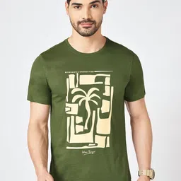 Urban Ranger by pantaloons Men Graphic Printed Round Neck Cotton Slim Fit T-shirt-picture-15