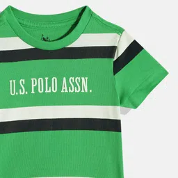 U.S. Polo Assn. Kids Boys Striped Pure Cotton T-shirt image 3