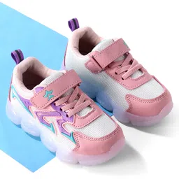 Cute Walk by Babyhug Sneaker With Velcro Closure Solid - Pink-picture-37