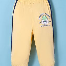 Tango Single Jersey Knit Full Length Lounge Pant with Text Print - Golden-picture-46