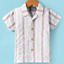 Dapper Dudes Half Sleeves Striped Shirt - Pista Green-picture-17