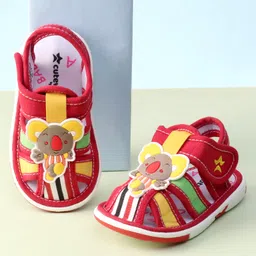 Cute Walk by Babyhug Sandals With Velcro Closure & Koala Applique - Red-picture-17