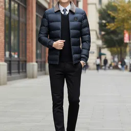 Mast & Harbour Men Puffer Jacket with Patchwork-picture-37