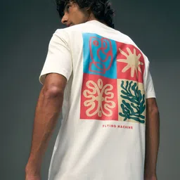 Flying Machine Street Vibe Graphic Printed Pure Cotton Relaxed Fit T-shirt-picture-15