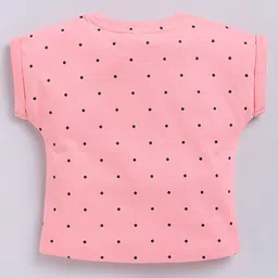 giniekids Half Sleeves Fruits & Polka Dots Printed Tee - Peach image 3