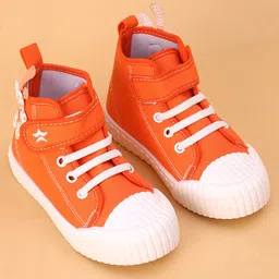 Cute Walk by Babyhug Slip On Casual Shoes with Velcro Closure - Orange image 2