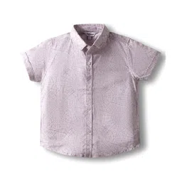 ToffyHouse Cotton Woven Printed Party Shirt & Short Set with Bow & Suspender - Gray image 2