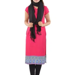 JAPROZ Women Pack Of 2 Green And Black Solid Dupatta image 4