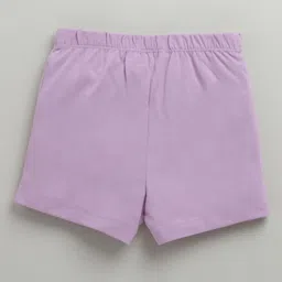 BUMZEE Cotton Pack Of 2 Cup Cakes Printed Shorts - White & Lavender image 4