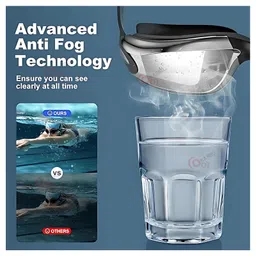 KARBD Swimming Goggles Youth with Reflective UV Protection Polarized Glasses Connected Ear Plugs - Assorted Colour image 5