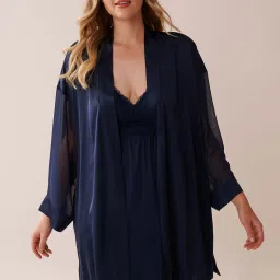 La Vie En Rose Chiffon and Satin Kimono image 4