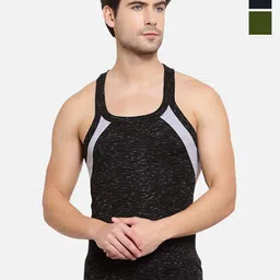 Sporto by Macho Men Pack Of 3 Cotton Colourblocked Round Neck Sleeveless Gym Vest-image-20