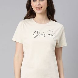 TWIN BIRDS Women Typography Printed Raw Edge T-shirt-picture-18