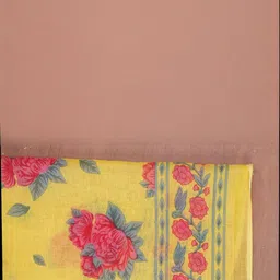 Jyoti Floral Printed Regular Thread Work Pure Cotton Kurta With Trousers & Dupatta image 3