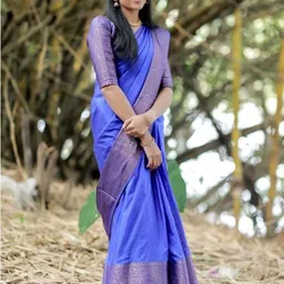 Areca Designer Floral Zari Pure Silk Banarasi Saree-picture-28