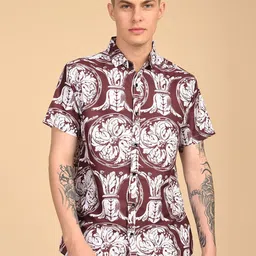 TIGER SNAKE Comfort Spread Collar Ethnic Motifs Printed Opaque Shirt-picture-29