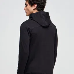 Red Flame Men Fleece Hooded Sweatshirt image 2