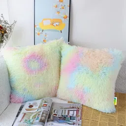 cyuteenuts Proper pillow Microfibre Solid Cushion Pack of 2-picture-21