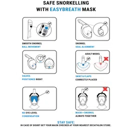 decathlon Adult Easybreath Surface Mask - 500 Blue image 2