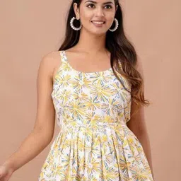 Rangun Floral Print Round Neck Sleeveless Top-picture-27