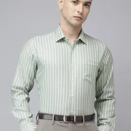 Van Heusen Slim Fit Striped Pure Cotton Formal Shirt image 2