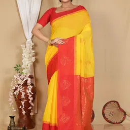 DipDiya Woven Design Zari Silk Cotton Taant Saree-picture-23