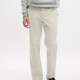 GAP Men Solid Regular Fit Mid-Rise Chino Trousers-picture-37