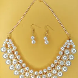 NVR Gold-Plated Pearl Beaded Jewellery Set-picture-35