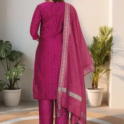 Anouk Rustic Women Ethnic Motifs Printed Regular Kurta with Trousers & With Dupatta image 4