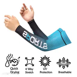 Aadikart Unisex Patterned UV Protection Fingerless Gloves image 2