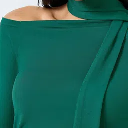 Styli Ribbed One Shoulder Fitted Top image 2