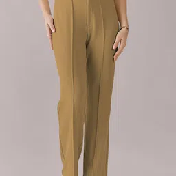 Dream Beauty Fashion Women Straight Fit High-Rise Easy Wash Pleated Trousers-picture-41