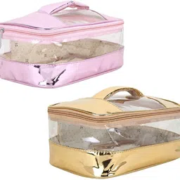 Women Gold, Pink Cosmetic Bag-image-83
