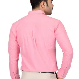 Heed Attentive Men Standard Fit Solid Button-Down Collar Cotton Formal Shirt image 2