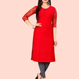 Coft Women Crepe Pathani Kurta-image-65