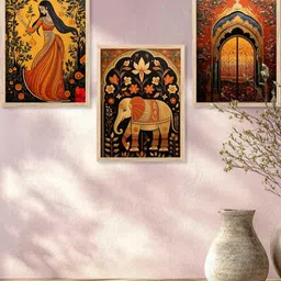 walllane Traditional Wall Art With Frame Home Decor Wall Painting For Living Room Office Bedroom image 5