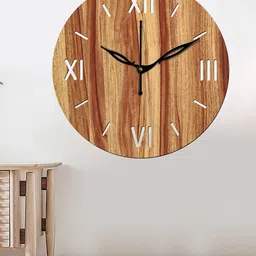 Freny Exim Beige Analogue Wood Wall Clock-image-90